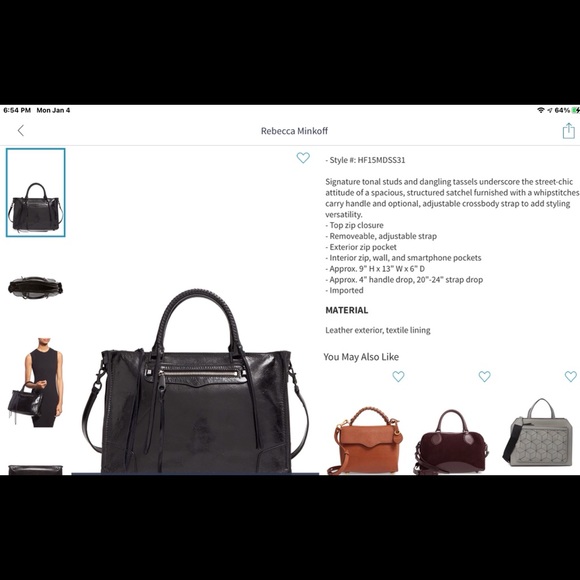 Rebecca Minkoff glazed leather Moto - Picture 4 of 6